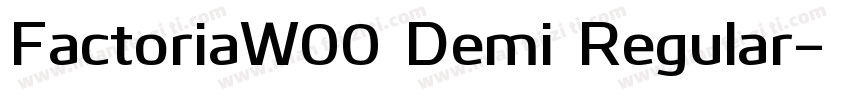 FactoriaW00 Demi Regular字体转换